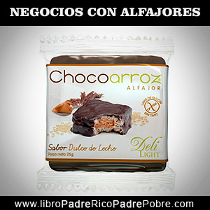 Chocoarroz, el alfajor fabricado por Delilight.
