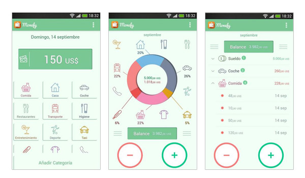 Monefy - Apps finanzas personales, dinero - Android